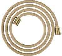 hansgrohe AXOR ShowerSolutions flexible de douche textile, 2000mm, écrou conique et cylindrique, 28290950, Couleur: laiton brossé
