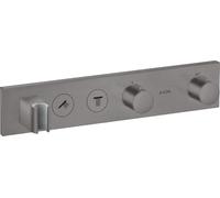 hansgrohe AXOR ShowerSolutions module de thermostat Select 460/90, encastré, 2 consommateurs, kit complet, 18355340, Couleur: Brushed Black Chrome