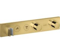 hansgrohe AXOR ShowerSolutions module de thermostat Select 460/90, encastré, 2 consommateurs, kit complet, 18355990, Couleur: Polished Gold Optic