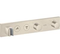 hansgrohe AXOR ShowerSolutions module de thermostat Select 460/90, encastré, 2 consommateurs, kit complet, 18355820, Couleur: Brushed Nickel