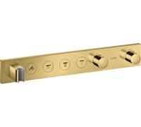 hansgrohe AXOR ShowerSolutions module de thermostat Select 600/90, encastré, 4 consommateurs, kit complet, 18357990, Couleur: Polished Gold Optic