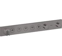hansgrohe AXOR ShowerSolutions module de thermostat Select 670/90, encastré, 5 consommateurs, set complet, 18358340, Couleur: Chrome noir brossé