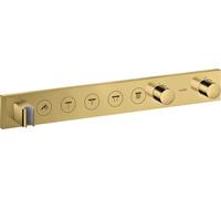 hansgrohe AXOR ShowerSolutions module de thermostat Select 670/90, encastré, 5 consommateurs, set complet, 18358990, Couleur: Optique en or poli