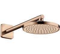 hansgrohe AXOR ShowerSolutions pomme de douche 220, 1 type de jet, économie deau+, 35388300, Couleur: Rouge poli or