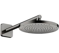 hansgrohe AXOR ShowerSolutions pomme de douche 245, 1 type de jet, économie deau, 35381330, Couleur: Chrome noir poli