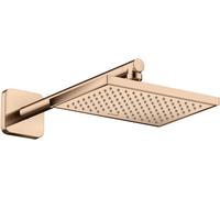 hansgrohe AXOR ShowerSolutions pomme de douche 245/185, 1 type de jet, économie deau, 35374300, Couleur: Rouge poli or