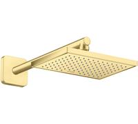hansgrohe AXOR ShowerSolutions pomme de douche 245/185, 1 type de jet, économie deau, 35374950, Couleur: laiton brossé