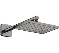 hansgrohe AXOR ShowerSolutions pomme de douche 245/185, 1 type de jet, économie deau+, 35387330, Couleur: Chrome noir poli
