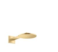 hansgrohe AXOR ShowerSolutions pomme de douche 250 1 jet, raccord mural, bras de douche 450 mm, 35284250, Couleur: Optique or brossé