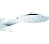 hansgrohe AXOR ShowerSolutions pomme de douche 250 2 jets, raccord mural, bras de douche 450 mm, 35296000, Couleur: chrome