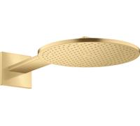 hansgrohe AXOR ShowerSolutions pomme de douche 300 1 jet, raccord mural, bras de douche 450 mm, 35300250, Couleur: Optique or brossé