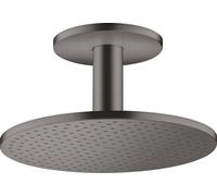 hansgrohe AXOR ShowerSolutions pomme de douche 300 1 jet, raccordement au plafond, 35301340, Couleur: Chrome noir brossé