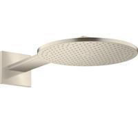 hansgrohe AXOR ShowerSolutions pomme de douche 300 2 jet, raccord mural, bras de douche 450 mm, 35303820, Couleur: Nickel brossé