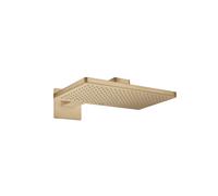 hansgrohe AXOR ShowerSolutions pomme de douche 460/300 1 jet, bras de douche, rosette carrée, 35278140, Couleur: Bronze brossé