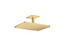 hansgrohe AXOR ShowerSolutions pomme de douche suspendue 460/300 2 jet, raccordement au plafond, 35279250, Couleur: Optique or brossé