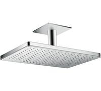 hansgrohe AXOR ShowerSolutions pomme de douche suspendue 460/300 2 jet, raccordement au plafond, 35279800, Couleur: Acier inoxydable Optic