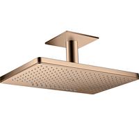 hansgrohe AXOR ShowerSolutions pomme de douche suspendue 460/300 2 jet, raccordement au plafond, 35279300, Couleur: Rouge poli or