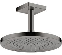 hansgrohe AXOR ShowerSolutions raccord de plafond, carré, 100mm, 26437330, Couleur: Chrome noir poli