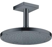hansgrohe AXOR ShowerSolutions raccord de plafond, carré, 100mm, 26437340, Couleur: Chrome noir brossé