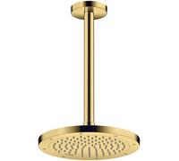 hansgrohe AXOR ShowerSolutions Raccordement au plafond 300 mm, 26433990, Couleur: Optique en or poli