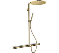 hansgrohe AXOR ShowerSolutions Tuyau de douche avec thermostat 800 et douche de tête 350 1 jet, 27984990, Couleur: Optique en or poli