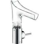 hansgrohe Axor Starck mitigeur lavabo 12123000 avec bec en verre et garniture de vidange , taille facette, chromé
