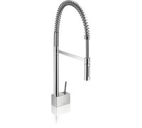 AXOR Starck - Mitigeur monocommande de cuisine avec douchette extractible aspect acier inoxydable
