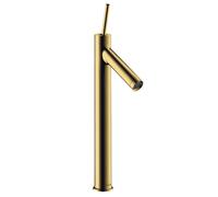 hansgrohe AXOR Starck Mitigeur monocommande de lavabo pour lavabo sans vidage escamotable, 10129990, Couleur: Optique en or poli