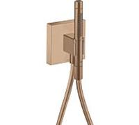 hansgrohe AXOR Starck ShowerCollection Porter unit 12 x 12, avec douchette à main 2 jets et flexible de douche, 12626310, Couleur: Or rouge brossé