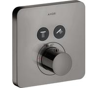 hansgrohe AXOR Starck ShowerSelect Soft Thermostat encastré pour 2 consommateurs, 36707330, Couleur: Chrome noir poli