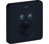hansgrohe AXOR Starck ShowerSelect Soft Thermostat encastré pour 2 consommateurs, 36707670, Couleur: Noir Mat