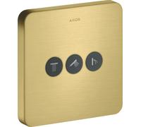 hansgrohe AXOR Starck ShowerSelect Valve à encastrer souple pour 3 consommateurs, 36773950, Couleur: laiton brossé