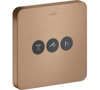 hansgrohe AXOR Starck ShowerSelect Valve à encastrer souple pour 3 consommateurs, 36773310, Couleur: Or rouge brossé