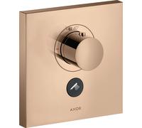 hansgrohe AXOR Starck ShowerSelect Thermostat carré à débit élevé encastré pour 1 consommateur et 1 prise supplémentaire, 36716300, Couleur: Rouge poli or
