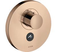 hansgrohe AXOR Starck ShowerSelect Thermostat rond à débit élevé encastré pour 1 consommateur et 1 prise supplémentaire, 36726300, Couleur: Rouge poli or