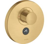 hansgrohe AXOR Starck ShowerSelect Thermostat rond à débit élevé encastré pour 1 consommateur et 1 prise supplémentaire, 36726250, Couleur: Optique or brossé