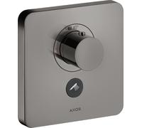 hansgrohe AXOR Starck ShowerSelect Thermostat souple Thermostat à débit élevé encastré pour 1 consommateur et une prise supplémentaire, 36706330, Couleur: Chrome noir poli