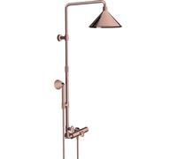 Hansgrohe Axor Starck ShowerSolutions Tuyau de douche avec thermostat et pomme de douche 2 jets conÃ§u par Front, Coloris: Rouge poli or - 26020300