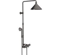 hansgrohe Axor Showerpipe 26020340 avec thermostat, douche de tête 240 2jet, chrome noir brossé