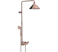 Hansgrohe Axor Starck ShowerSolutions Tuyau de douche avec thermostat et pomme de douche 2 jets conçu par Front, Coloris: Rouge poli or