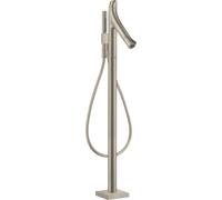 hansgrohe AXOR Starck Starck Thermostat de bain biologique sur pied, 2 consommateurs, 12016820, Couleur: Nickel brossé