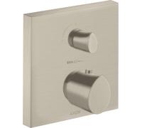 hansgrohe AXOR Starck Thermostat organique à encastrer, robinet d'arrêt et inverseur, 2 consommateurs, 12716820, Couleur: Nickel brossé