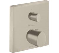 hansgrohe AXOR Starck Thermostat organique Starck encastré avec robinet d'arrêt, 1 consommateur, 12715820, Couleur: Nickel brossé