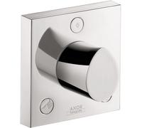 hansgrohe AXOR Starck Trio/ Quattro Vanne d'arrêt et de commutation encastrée 12 x 12, 12731000, Couleur: chrome