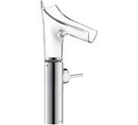 hansgrohe Axor Starck V 220 mitigeur lavabo 12114000, chrome, bec verseur en verre, joystick