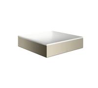 hansgrohe AXOR Suite lavabo à poser, rectangulaire, 400x400mm, avec cadre métal, sans trop-plein, SOLIDSurface, 42003830, Couleur: Nickel poli
