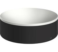 hansgrohe AXOR Suite lavabo à poser, rond, D 300mm, avec cadre métal, sans trop-plein, SOLIDSurface, 42000670, Couleur: noir mat