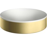 hansgrohe AXOR Suite lavabo à poser, rond, D 400mm, avec cadre métal, sans trop-plein, SOLIDSurface, 42001950, Couleur: laiton brossé