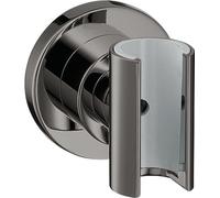 Hansgrohe AXOR support de douche rond, 39525330, couleur : noir poli chrome