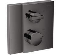 hansgrohe AXOR Thermostat de bord encastré avec vanne d'arrêt, 46750330, Couleur: Chrome noir poli